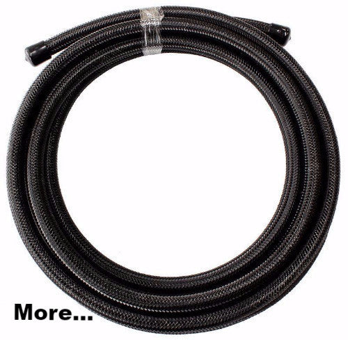 AEROFLOW 250 Series PTFE (Teflon) Black Nylon Braided Hose