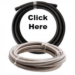By the Foot , -20an Black Nylon & Stainless Steel Hose