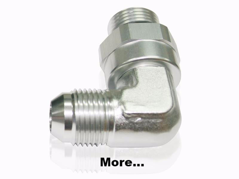 90° ORB Swivel to AN Male Flares