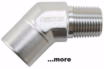 45° NPT Female to Male NPT