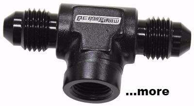 Female 1/8" NPT to Male AN Flare Tee